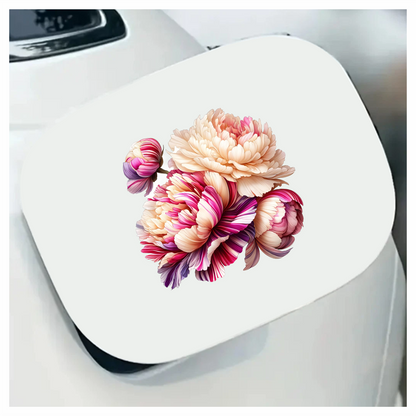 Pink White Cream Flowers Blossom Bloom Vinyl Sticker Decal