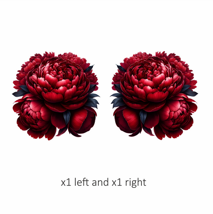 Red Flower Bloom Closeup Nature Vinyl Sticker Decal