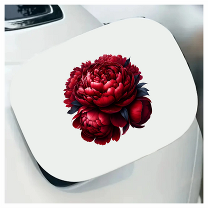 Red Flower Bloom Closeup Nature Vinyl Sticker Decal