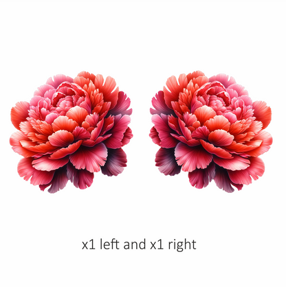 Red Flower Bloom Petals Nature Vinyl Sticker Decal