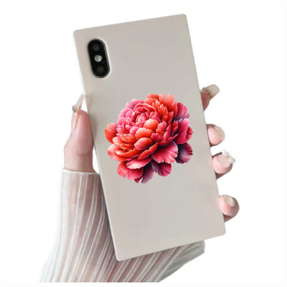 Red Flower Bloom Petals Nature Vinyl Sticker Decal
