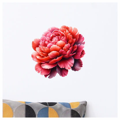 Red Flower Bloom Petals Nature Vinyl Sticker Decal