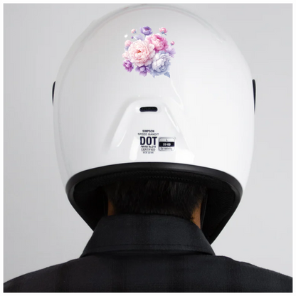 Pink White Purple Flower Bouquet Vinyl Sticker Decal