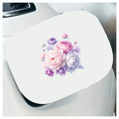 Pink White Purple Flower Bouquet Vinyl Sticker Decal
