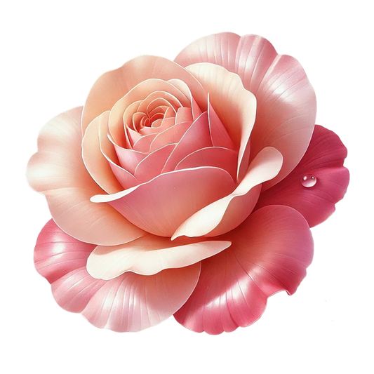 Pink Rose Flower Petals Nature Vinyl Sticker Decal