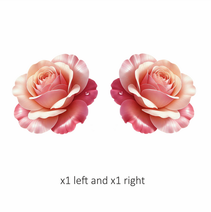 Pink Rose Flower Petals Nature Vinyl Sticker Decal