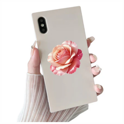 Pink Rose Flower Petals Nature Vinyl Sticker Decal