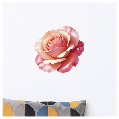Pink Rose Flower Petals Nature Vinyl Sticker Decal