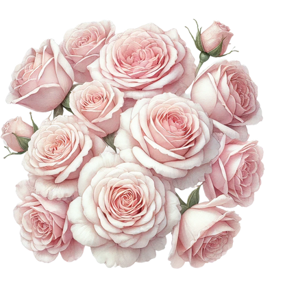 Pink Roses Blooming Garden Flower Vinyl Sticker Decal