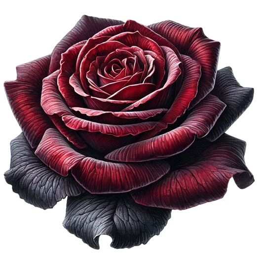 Dark Red Rose Bloom Closeup Vinyl Sticker Decal