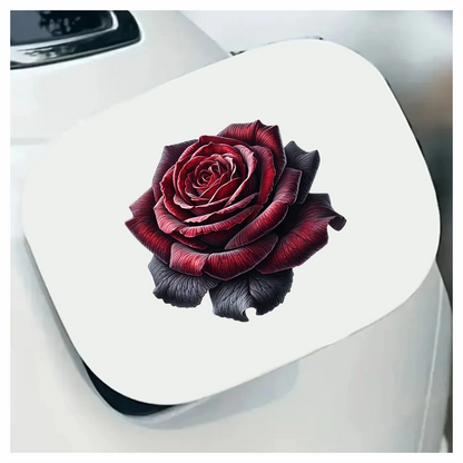 Dark Red Rose Bloom Closeup Vinyl Sticker Decal
