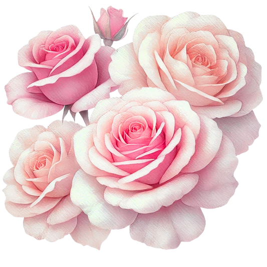 Pink Roses Bloom Soft Gentle Beauty Vinyl Sticker Decal