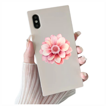 Pink Flower Bloom Petals Nature Vinyl Sticker Decal