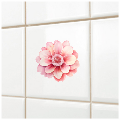 Pink Flower Bloom Petals Nature Vinyl Sticker Decal