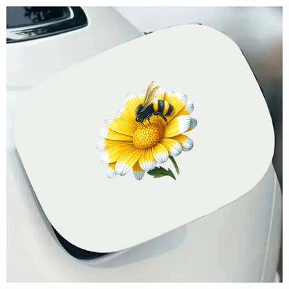 Yellow White Flower Bee Daisy Vinyl Sticker Decal