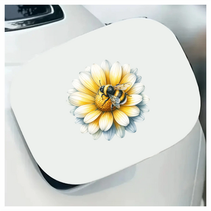 Yellow White Flower Bee Daisy Vinyl Sticker Decal