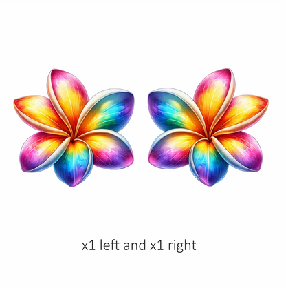 Rainbow Flower Five Petals Vinyl Sticker Decal