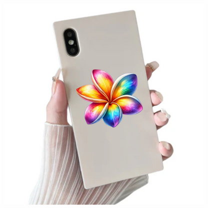 Rainbow Flower Five Petals Vinyl Sticker Decal