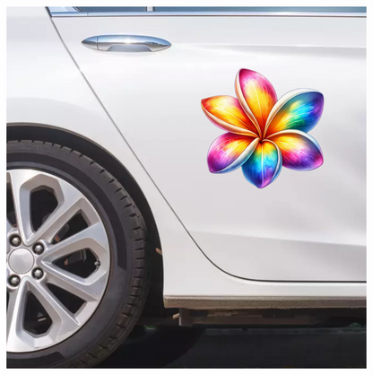 Rainbow Flower Five Petals Vinyl Sticker Decal
