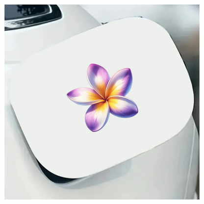 Purple Yellow White Five Petal Flower Vinyl Sticker Decal