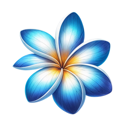 Blue White Yellow Gradient Flower Vinyl Sticker Decal