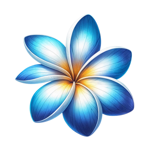Blue White Yellow Gradient Flower Vinyl Sticker Decal