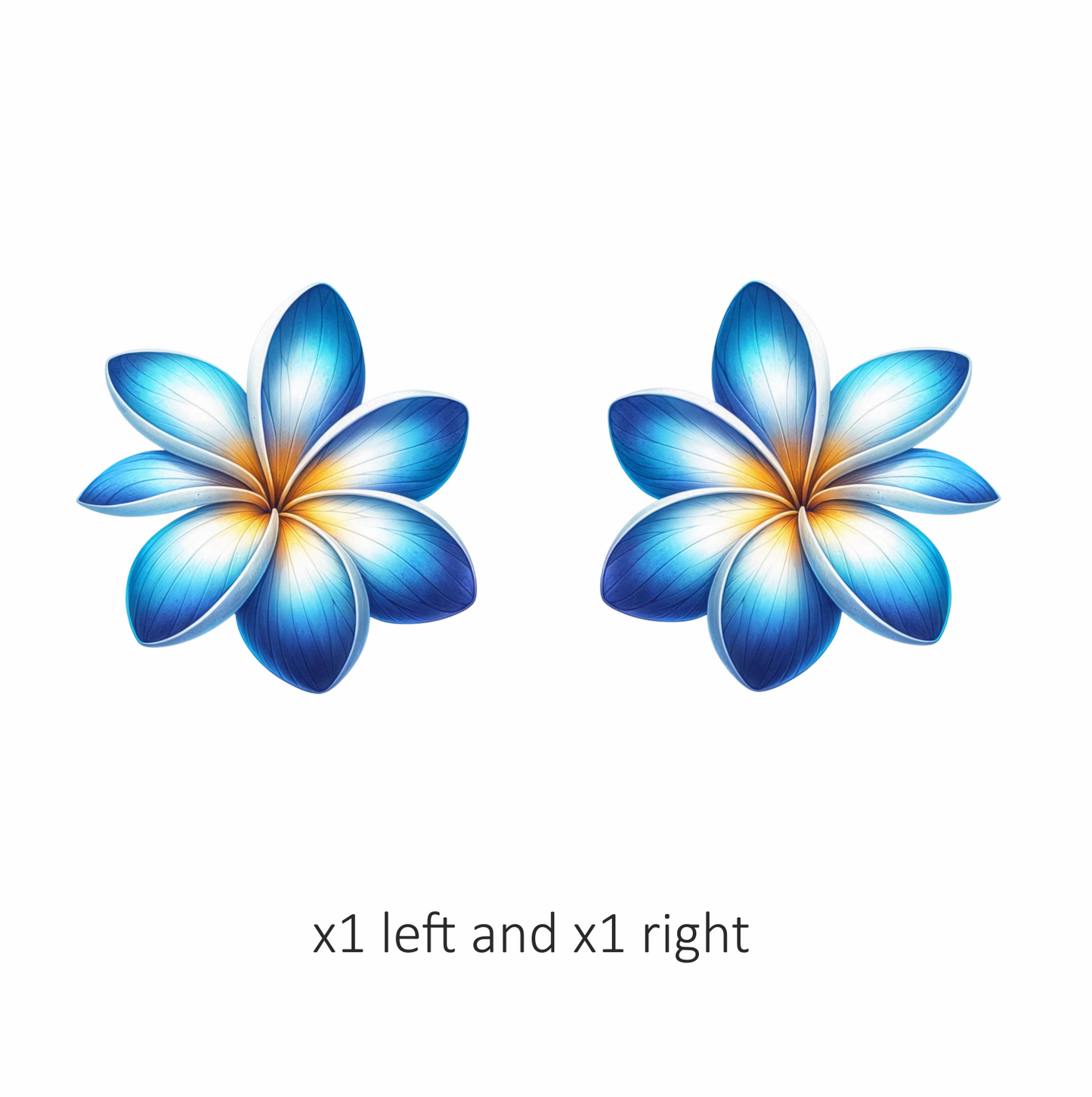 Blue White Yellow Gradient Flower Vinyl Sticker Decal