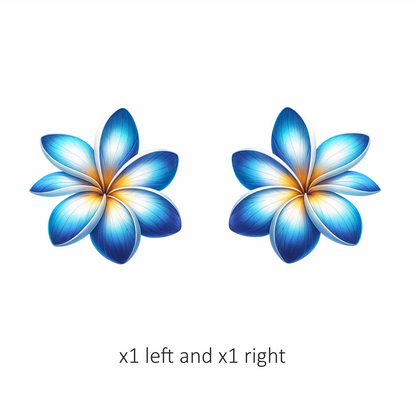 Blue White Yellow Gradient Flower Vinyl Sticker Decal