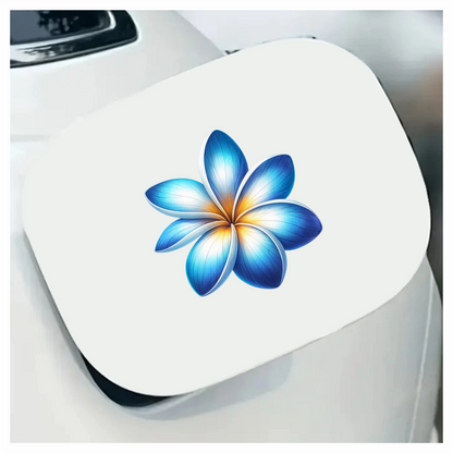 Blue White Yellow Gradient Flower Vinyl Sticker Decal