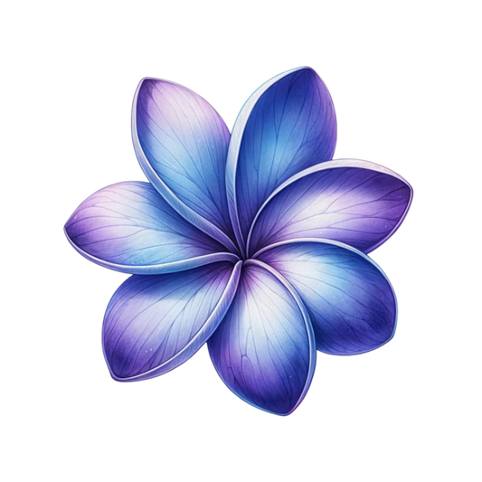 Blue Purple Gradient Flower Blossom Vinyl Sticker Decal