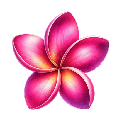 Pink Five Petal Flower Design Vinyl Sticker Decal