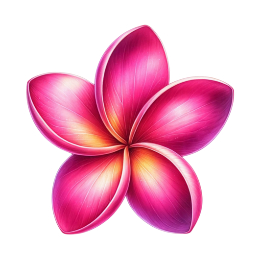 Pink Five Petal Flower Design Vinyl Sticker Decal