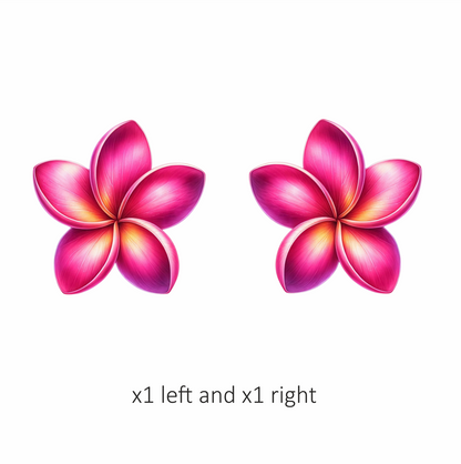 Pink Five Petal Flower Design Vinyl Sticker Decal