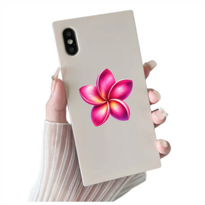 Pink Five Petal Flower Design Vinyl Sticker Decal