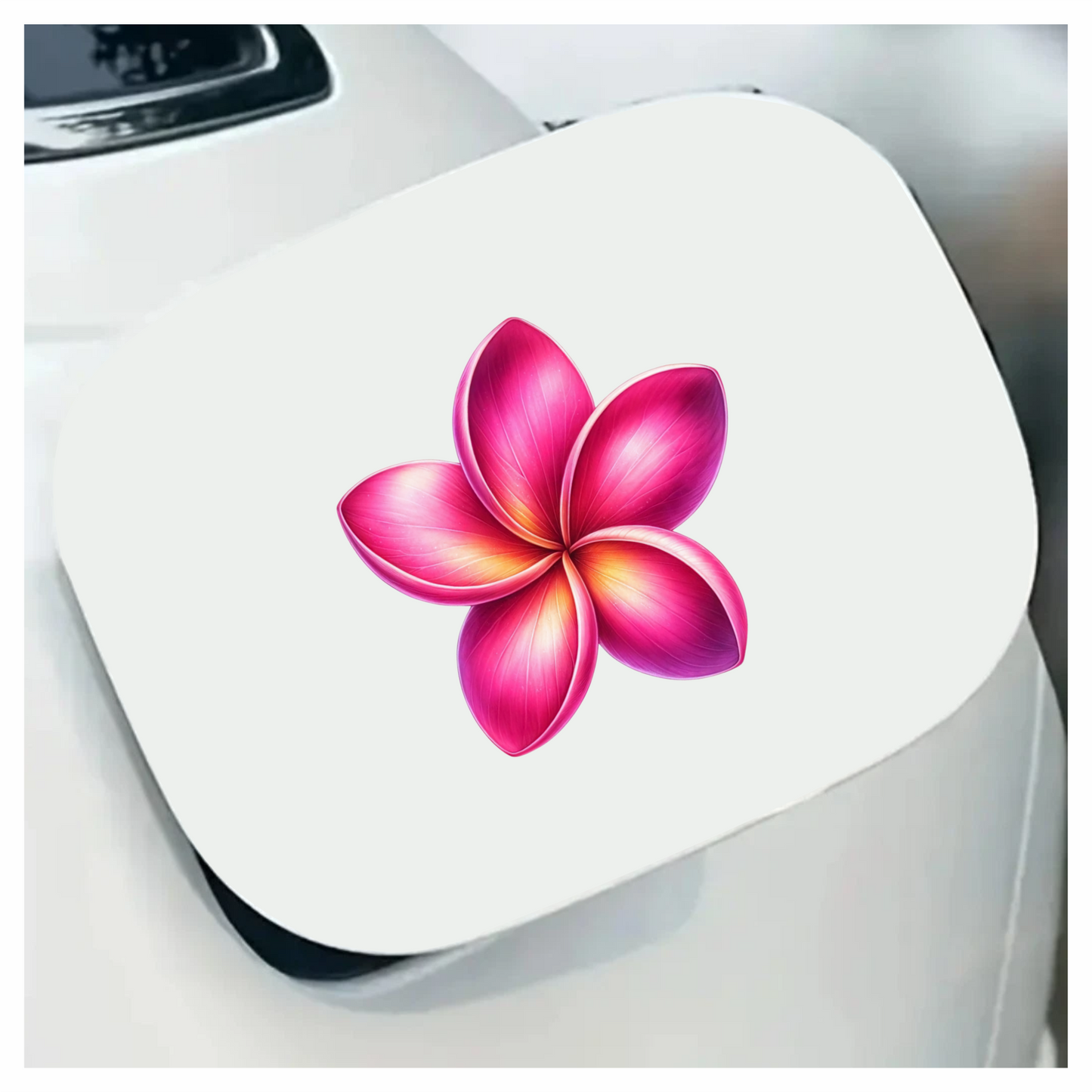 Pink Five Petal Flower Design Vinyl Sticker Decal