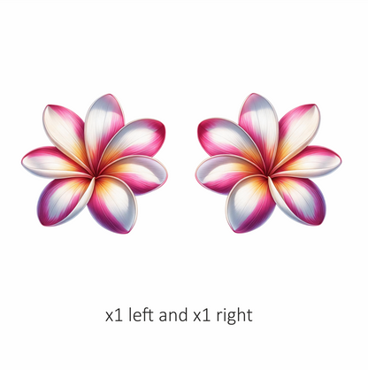 Pink White Yellow Tropical Flower Vinyl Sticker Decal