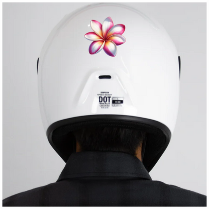 Pink White Yellow Tropical Flower Vinyl Sticker Decal