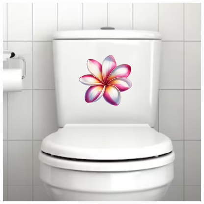 Pink White Yellow Tropical Flower Vinyl Sticker Decal