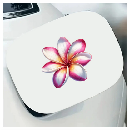 Pink White Yellow Tropical Flower Vinyl Sticker Decal
