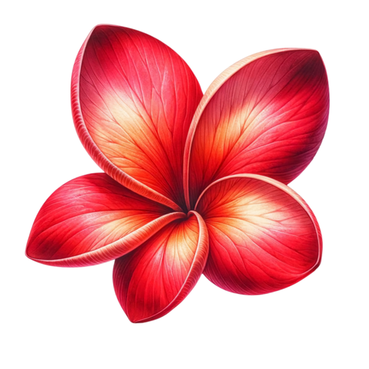 Red Flower Five Petals Vinyl Sticker Decal