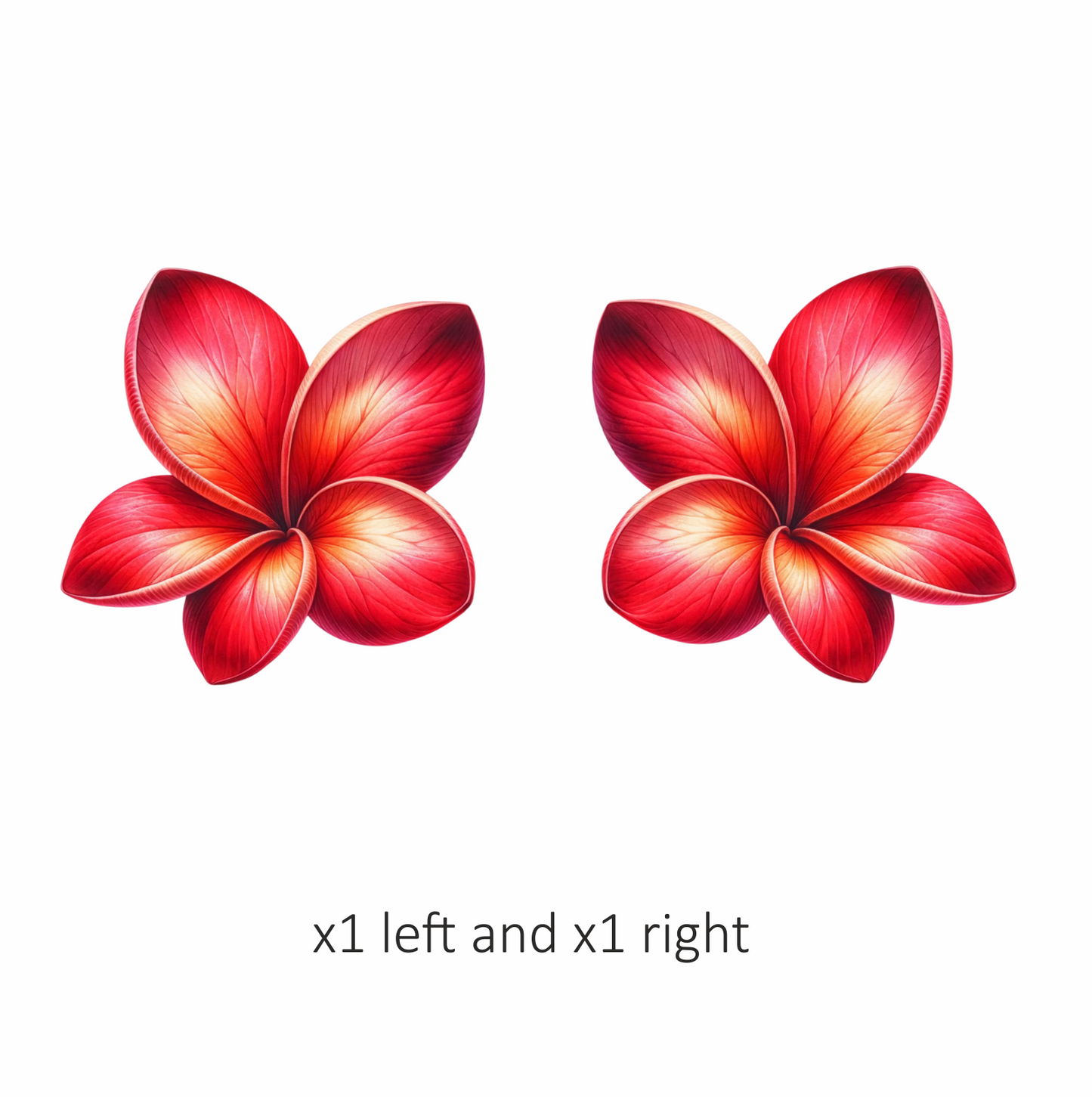 Red Flower Five Petals Vinyl Sticker Decal