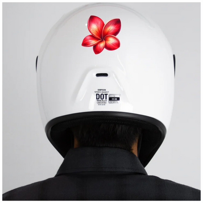 Red Flower Five Petals Vinyl Sticker Decal