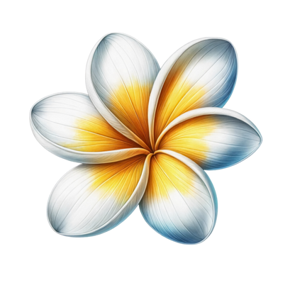 White Yellow Blue Petal Flower Vinyl Sticker Decal