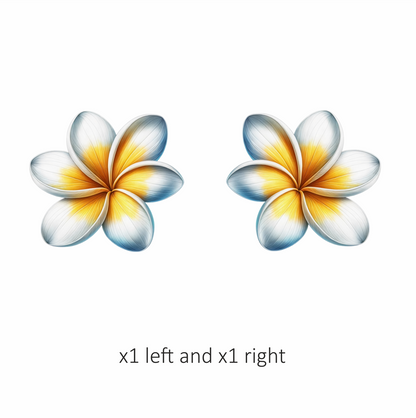 White Yellow Blue Petal Flower Vinyl Sticker Decal