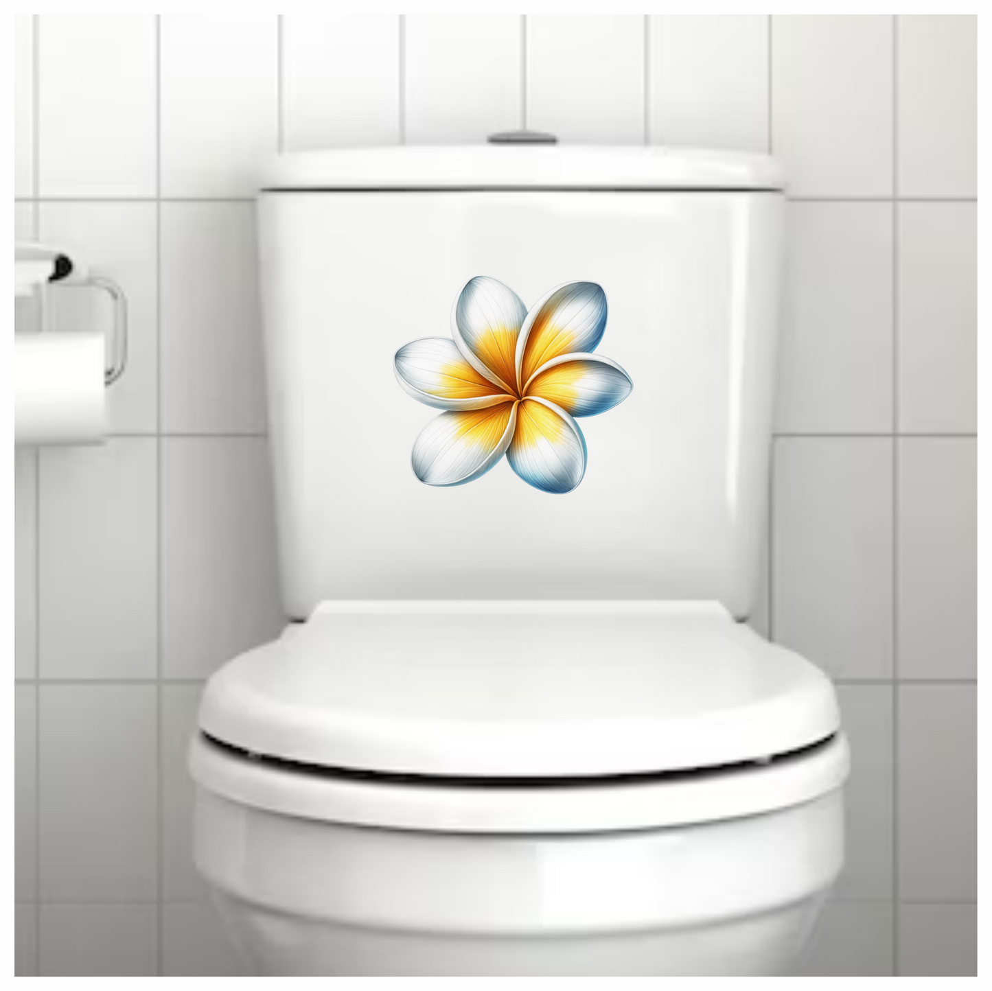 White Yellow Blue Petal Flower Vinyl Sticker Decal