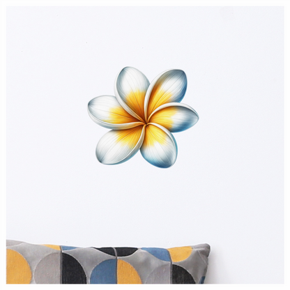 White Yellow Blue Petal Flower Vinyl Sticker Decal