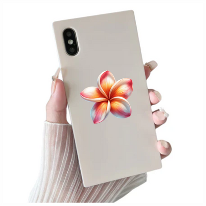 Red Orange White Yellow Pink Flower Vinyl Sticker Decal