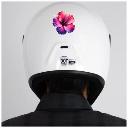 Pink Hibiscus Flower With Water Vinyl Sticker Decal