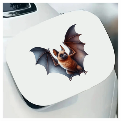 Brown Bat Open Wings Flying Vinyl Sticker Decal