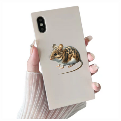 Brown Mouse Striped Rodent Small Cute Vinyl Sticker Decal
